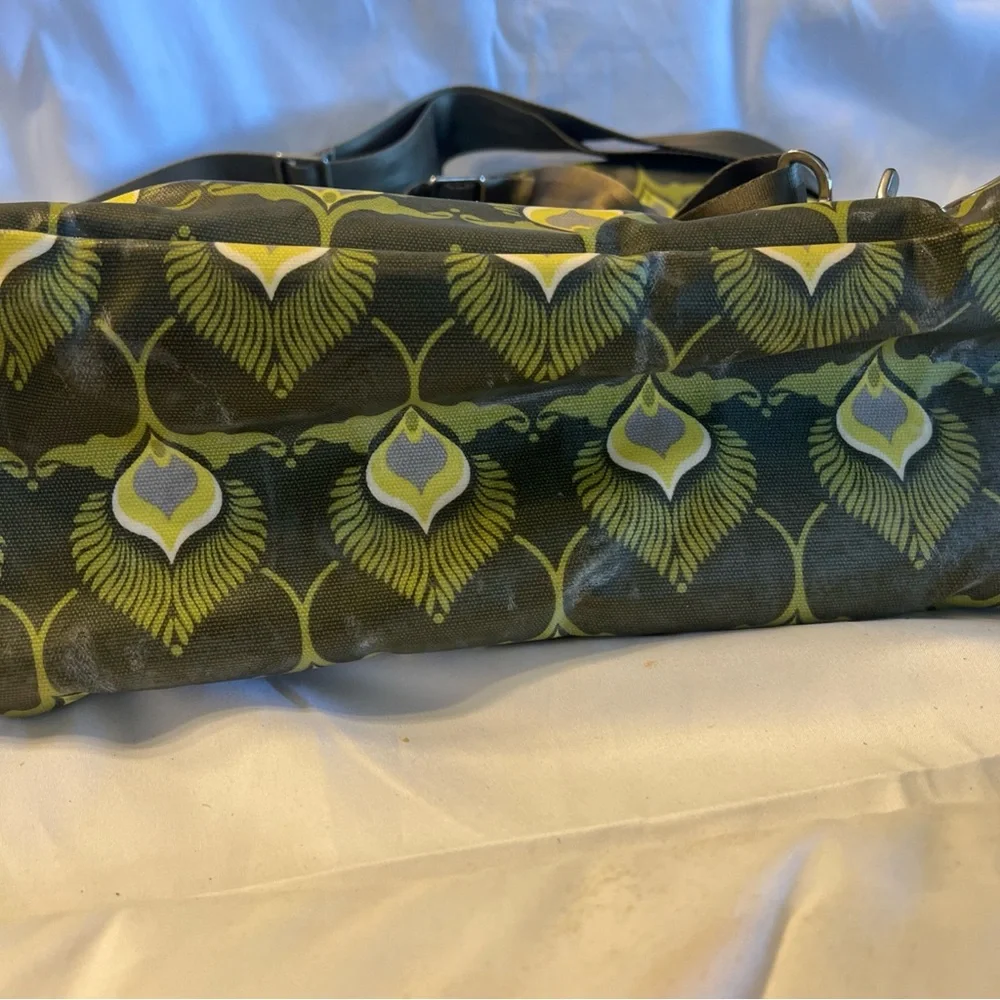 Petunia Pickle Bottom Stylish Metro Green and Yellow Floral Diaper Bag